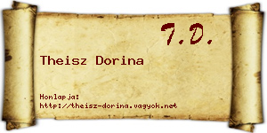 Theisz Dorina névjegykártya